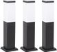 KS Verlichting Stein Lampe de jardin Inox Carré Noir 3x