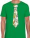 Bellatio Decorations Cadeau T-shirt voor heren - geld stropdas - groen - verjaardag S
