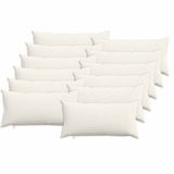 vidaXL - Kussensloop - 12 stuks - HEERLEN - Crèmekleurig - 40 x 80 cm - corduroy