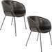 Zuiver Feston Fauteuil Accoudoir Noir - Lot de 2