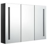 VidaXL Badkamerwastafel & wastafelkast Zwart