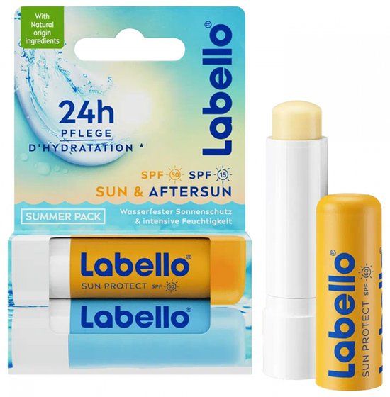 Labello Sun & Hydro Summerpack Lippenbalsem Kleurloos Unisex 4,8 g