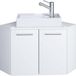 Vilosa set de 2 pièces | Lavabo pour WC invités | Salle de bain | Lavabo Toilette | Meuble de salle de bain meuble d'angle | Ensemble de salle de bain