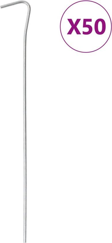 vidaXL Tentharingen - 50 st - Ø6 mm - 23 cm - gegalvaniseerd staal