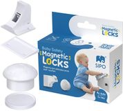 SIPO Serrure de placard magnétique - Blocage invisible set de 4 pièces - Avec clé magnétique - SBS-M4
