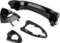 OmGoods Dailygoody Poignée de porte conducteur X5 E53 Poignée de porte de remplacement Noir ABS de haute qualité Ajustement parfait Convient pour 2006 X5 4.4I Gauche Extérieur