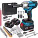 StarTech Accuboormachine met slagfunctie, 21V - Accu-aangedreven slagmoersleutel - Borstelloze motor - 380 Nm koppel - 1,27 cm (1/2 inch) vierkantopname - 2 accu's