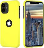 ShieldCase Dubbellaags Siliconen Hoesje Geschikt voor Apple iPhone Xr - Geel-Zwart