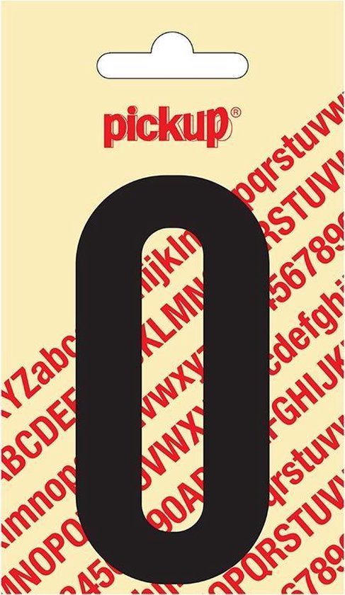 Pickup Plakcijfer Nobel 90 mm Zwart