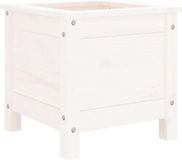vidaXL Plantenbak - 40x40x39 cm - Massief Grenenhout - Wit