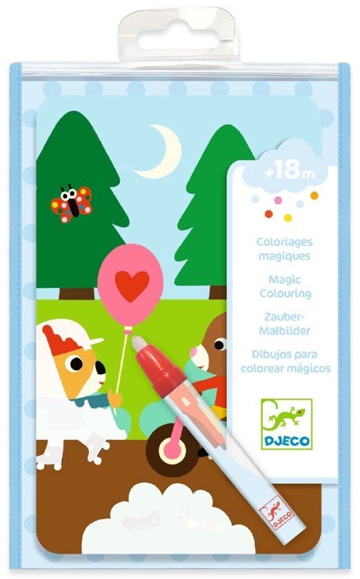 Djeco Kleurplaten voor de kleintjes In het park - magisch waterkleurboek