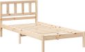 vidaXL Bedframe met hoofdeinde Bruin 90 x 200 cm Massief grenenhout