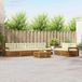 vidaXL Acacia Hout Bank Loungeset Natuurlijk en Crème
