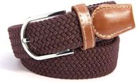 New Age Devi Goodies and Living Groothandel Elastische Geweven Riem Gevlochten Riem Rekbaar Donker bruin