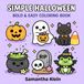 Simple Halloween: Cute Bold & Easy Coloring Book for Kids and Adults