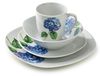 Lea Purple Service de table, 16 pièces. Tasses 370 ml / Bols 500 ml, dimensions 17/19,5/25,5 cm