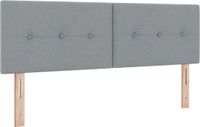 vidaXL Hoofdbord Lichtgrijs Stof 160 cm