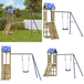 Aire de jeux extérieure en pin imprégné - Jeu d'enfants - Aire de jeux en bois