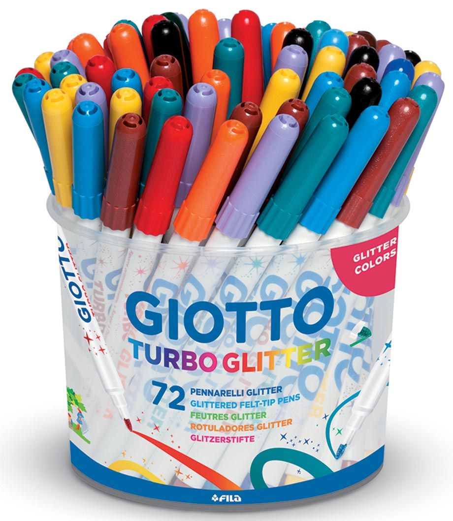 Giottos Turbo Glitter viltstiften - 72 stuks - Assorti