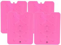 Excellent Houseware Koelelement Ice Pack - 4x - roze - plat - polyethyleen - 900 gram - 32 x 25 x 1 cm - schijf