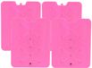 Excellent Houseware Koelelement Ice Pack - 4x - roze - plat - polyethyleen - 900 gram - 32 x 25 x 1 cm - schijf