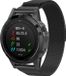 By Qubix - Milanese bandje - Zwart - Large - Geschikt voor Garmin Fenix 7X / 6X / 5X