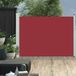 Prolenta Maison Exclusive - Uitschuifbare zonnescherm met zijpanelen, 117x514 cm, rood