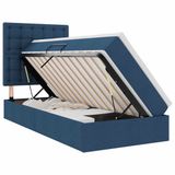 vidaXL LED opbergbed met matras Blauw 100 x 200 cm Stof