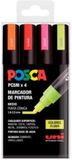 Posca Markeerset POSCA PC-5M Fluor 4 Onderdelen