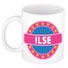 Bellatio Decorations - Ilse voornaam - koffiemok - beker - wit/roze - 300 ml