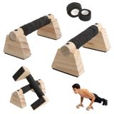 Poignées de musculation en bois pour entraînement de calisthénie