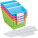Echt goed spul 666005 hoofdstuk boek bibliotheek Bins met Dividers Neon
