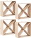 vidaXL Casier à vin - Naturel - 62 x 25 x 62 cm - Pin massif