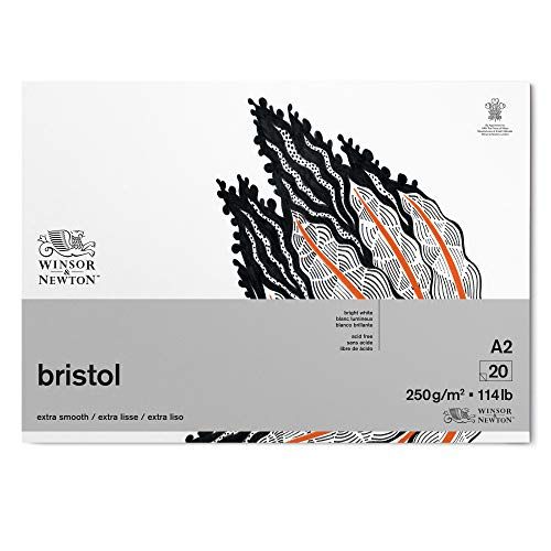 Winsor & Newton Bristol tekenpapier in blok - 20 vellen DIN A2, 250 g/m²