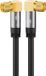 Wentronic Goobay 70589 satellietkabel met graden hoekige F-connector voor DVB-S-ontvanger, 75 Ohm, kabelinternet modem Gebogen 5m zwart