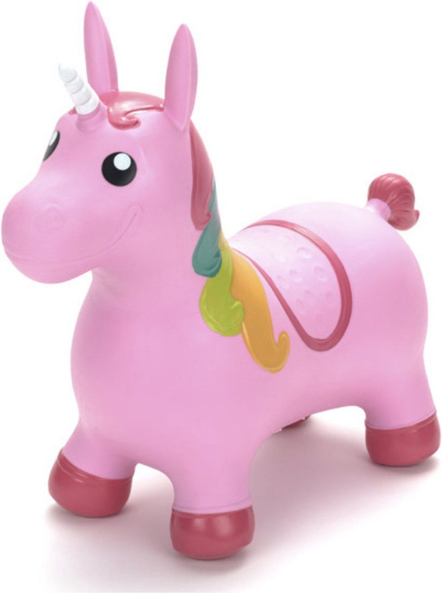 Eurekakids Skippy Unicorn - Roze - 50 x 59 cm - Inclusief Pomp
