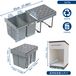 Système de tri des déchets - Poubelle coulissante pour la cuisine - 2 x 15 litres - Sous l'évier - Fermeture douce - Bacs intérieurs amovibles - Gain de place