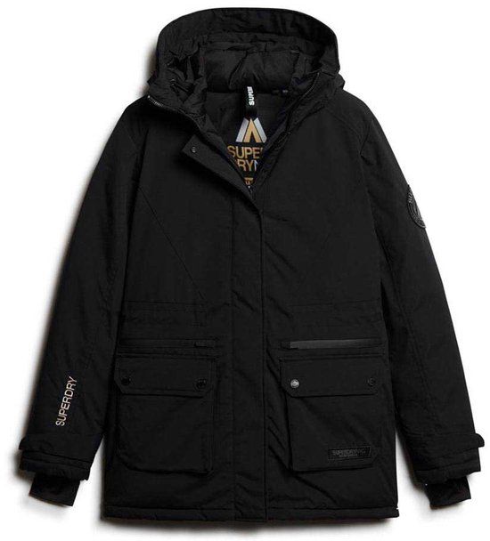 Superdry Gewatteerde City Parka Dames Zwart
