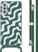 iMoshion Hoesje Samsung Galaxy S21 Plus - Siliconen Back Cover met Koord - Petrol Green Groovy
