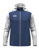 Jako Dynamic Jas Met Kap Kinderen - Nachtblauw / Wit / Lichtgrijs | Maat: 152