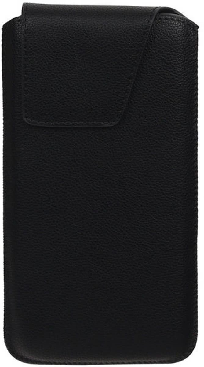Best Cases .nl HTC One V - Universele Leder look insteekhoes/pouch Model 1 - Zwart Medium