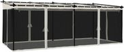 vidaXL Prieel met zijwanden van gaas 6x3 m staal crèmekleurig