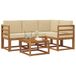 vidaXL - Ensemble de canapé d'extérieur - 5 pièces - Naturel et Beige