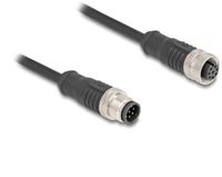 Delock M12 8-pins A-gecodeerde industriële netwerk verlengkabel | CAT5e | PVC | 2 meter
