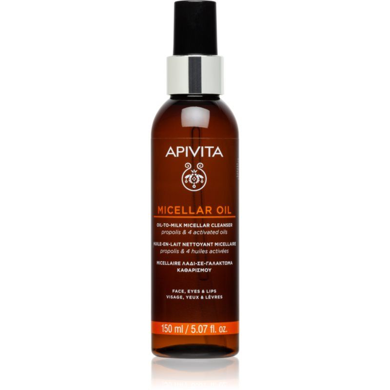 Apivita Cleansing Olie-naar-Melk Micellair Reinigend Gezicht/ Ogen/ Lippen 150ml