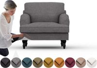 Merkloos Fauteuilhoes - Meubelhoes Leunstoel - Donkergrijs - 97D x 92B x 73H cm
