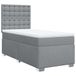 VidaXL Boxspringbed met matras, stof, lichtgrijs, 140x200 cm