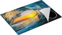 Chefcare Inductie Beschermer Golf bij Zonsondergang - 75x55 cm - Multicolor