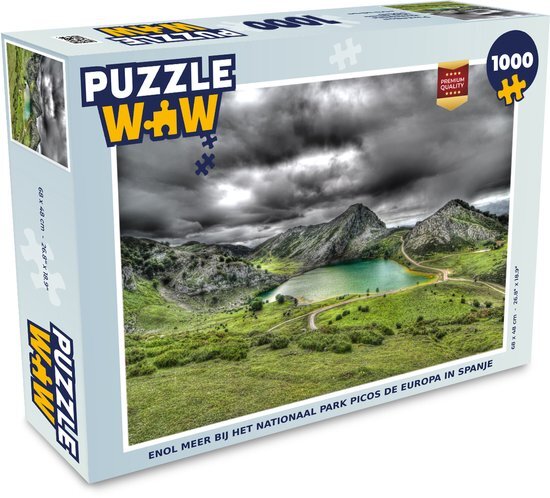 MuchoWow Puzzel Enol meer bij het Nationaal park Picos de Europa in Spanje - Legpuzzel - Puzzel 1000 stukjes volwassenen