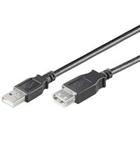 Wentronic USB A - USB A Kabel - 0.6m - Zwart